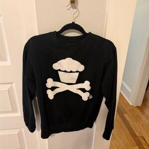 Johnny Cupcakes Black Tee with White Script Logo